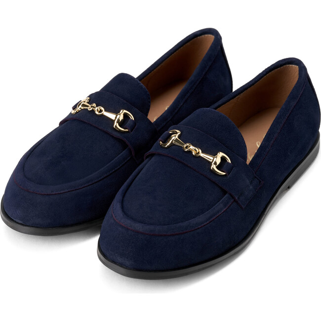 Priscilla Loafers, Dark Navy - Loafers - 2