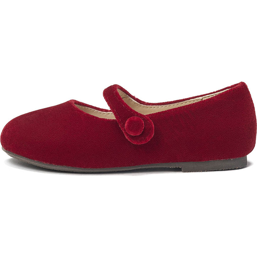 Elin Velvet Mary Janes, Red - Mary Janes - 1