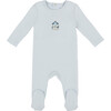 Mini Merry Footie, Light Blue - Footie Pajamas - 1 - thumbnail