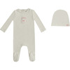Girls Mini Pocket Footie and Hat - Footie Pajamas - 1 - thumbnail