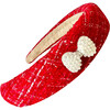 Tweed Pearl Bow Headband - Hair Accessories - 1 - thumbnail