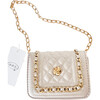 Ivory Faux Leather Chain Purse - Bags - 1 - thumbnail