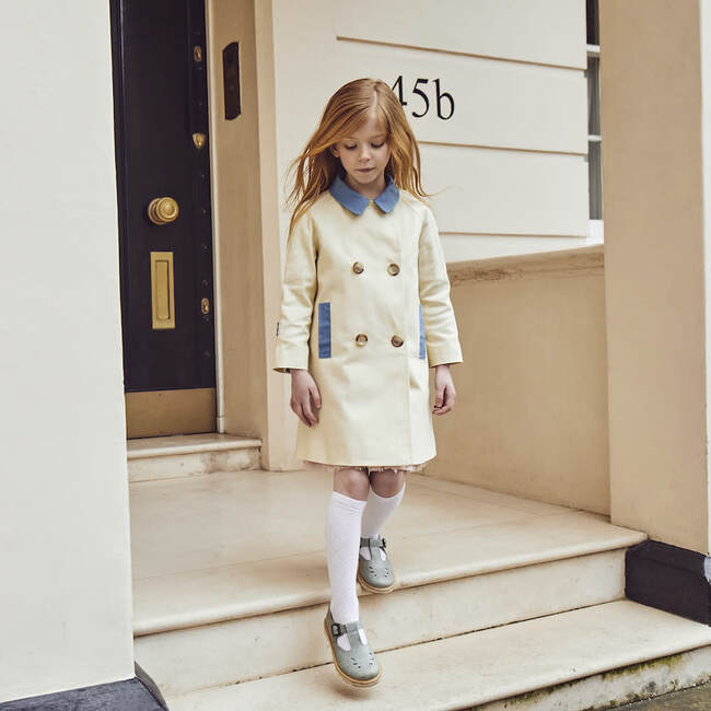 Fulham Bridge Coat, Delft Blue - Coats - 2