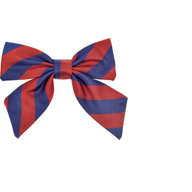 St Clement's Neck Bow, Blue & Red Varsity Stripes