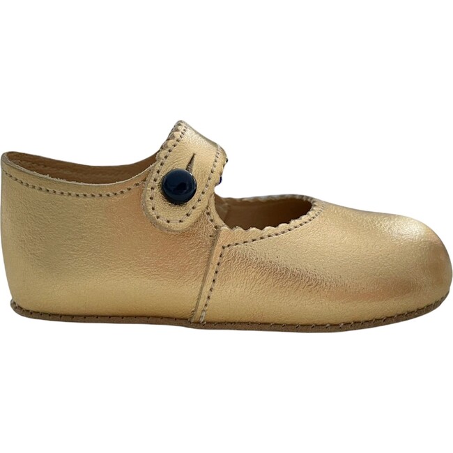 Emma British Pre-Walker Baby Shoe, Metallic Gold - Mary Janes - 2