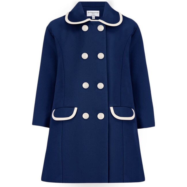 Belgravia Girls Coat, Nautical Blue