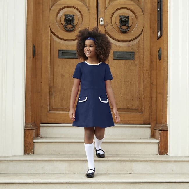 Kensington Girls Dress, Nautical Blue