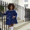 Kensington Girls Dress, Nautical Blue - Dresses - 4 - thumbnail