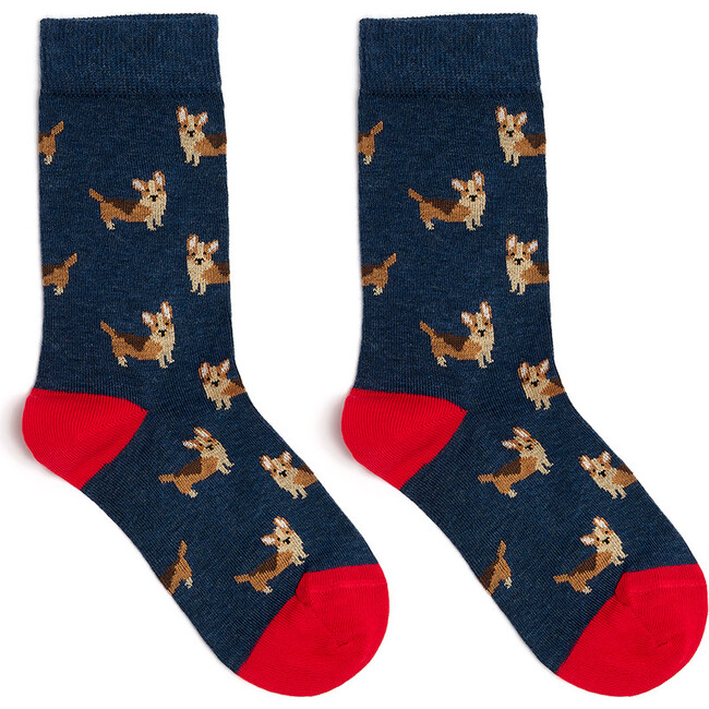 Great British Cotton Socks, Royal Navy Corgi Dogs