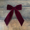 Big Velvet Bow, Burgundy - Hair Accessories - 3