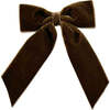 Big Velvet Bow, Chocolate - Bows - 1 - thumbnail