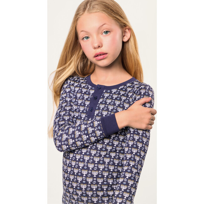 Kids Pima Snug Fit Pajama in Festival of Lights - Pajamas - 3