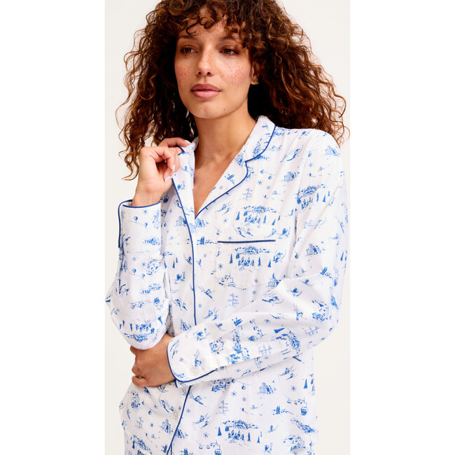 Women's Twill Pajama in Chalet Toile - Pajamas - 3