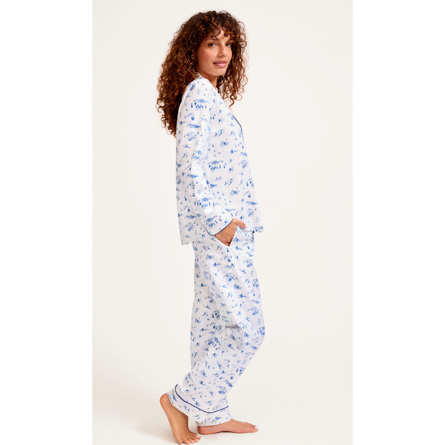 Women's Twill Pajama in Chalet Toile - Pajamas - 4