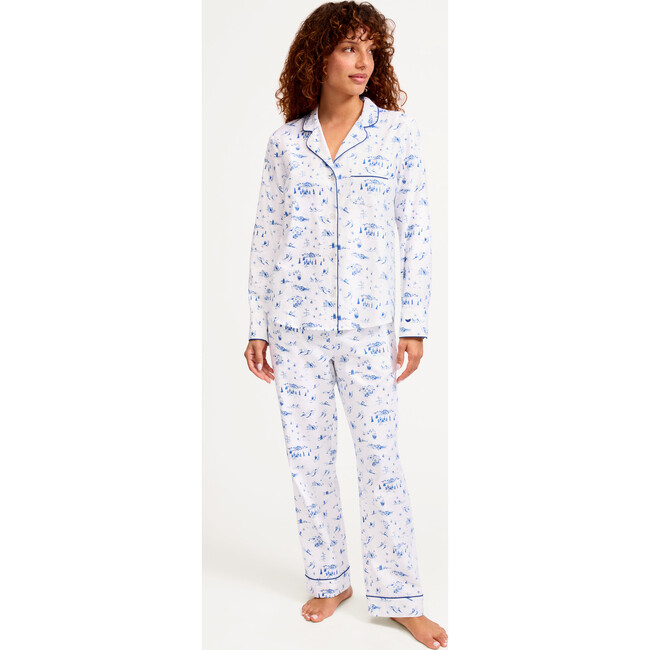 Women's Twill Pajama in Chalet Toile - Pajamas - 7