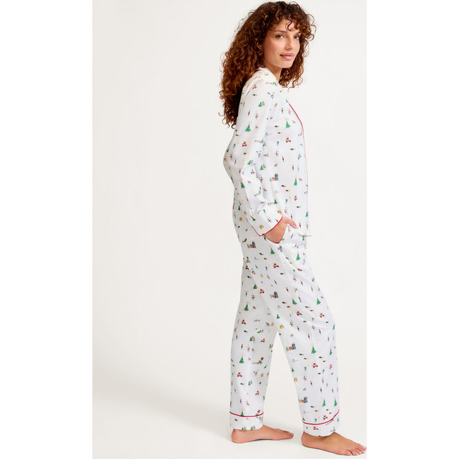 Women's Twill Pajama in Holiday Town - Pajamas - 4