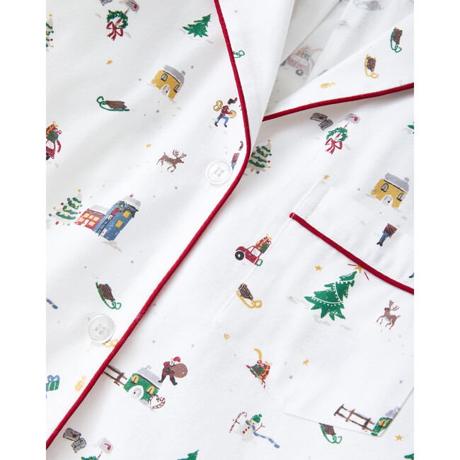 Women's Twill Pajama in Holiday Town - Pajamas - 7