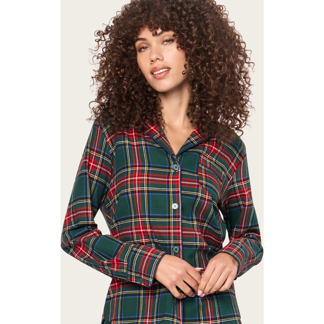 Women's Brushed Twill Pajama in Kensington Tartan - Pajamas - 3
