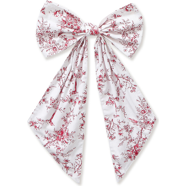 Red Timeless Toile Wreath Bow
