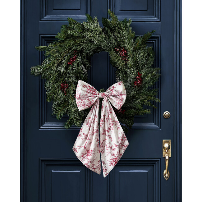 Red Timeless Toile Wreath Bow - Wreaths - 2
