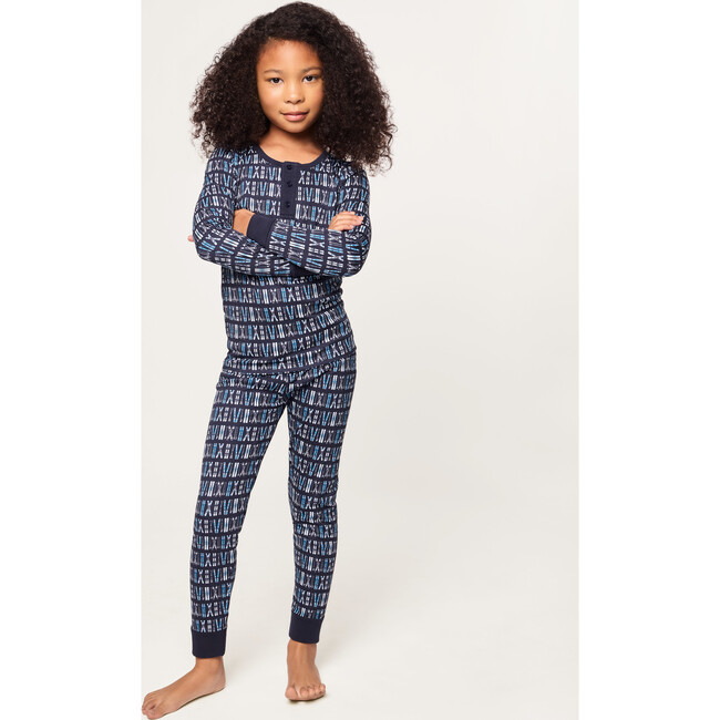 Kids Pima Snug Fit Pajama in Ski Trails - Pajamas - 2