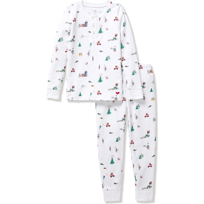 Kids Pima Snug Fit Pajama in Holiday Town