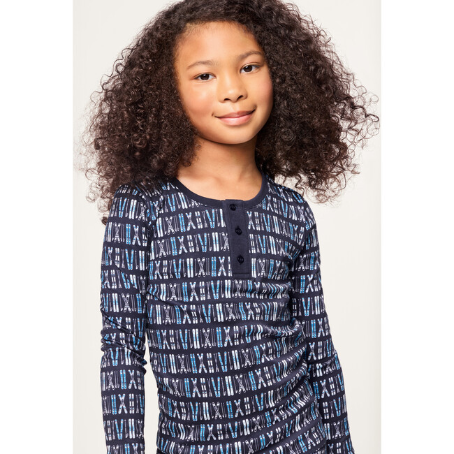 Kids Pima Snug Fit Pajama in Ski Trails - Pajamas - 3