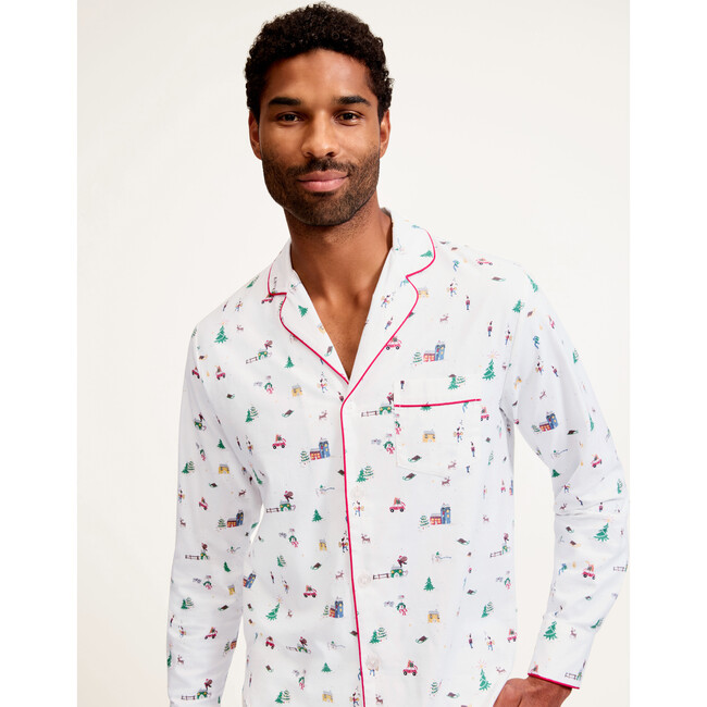 Men's Twill Pajama in Holiday Town - Pajamas - 3