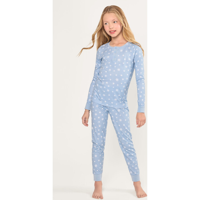 Kids Pima Snug Fit Pajama in Periwinkle Wonderland - Pajamas - 2