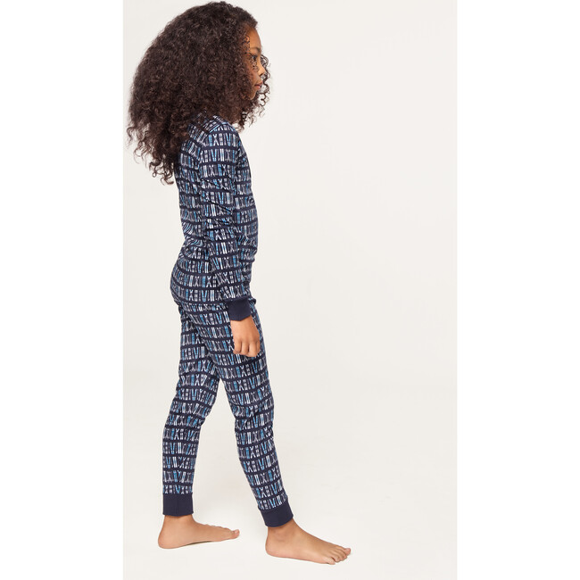 Kids Pima Snug Fit Pajama in Ski Trails - Pajamas - 4