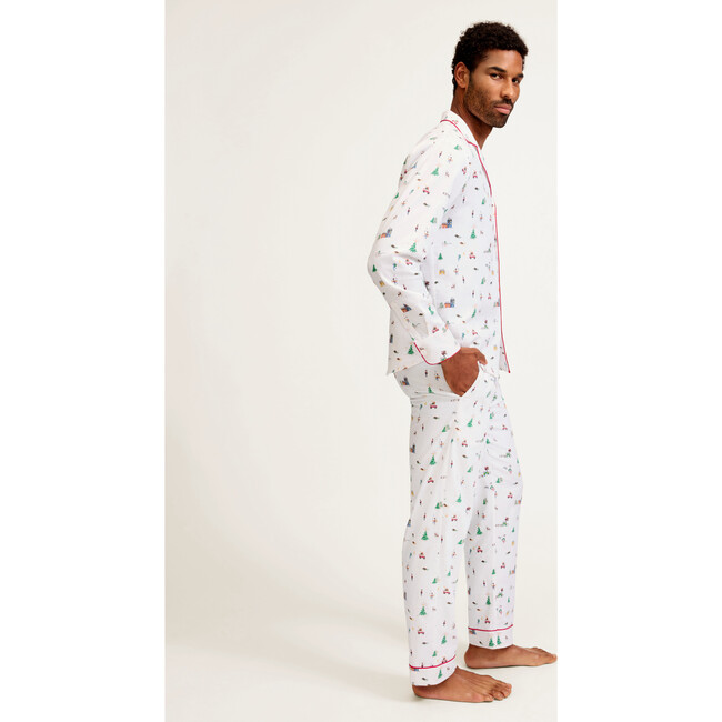 Men's Twill Pajama in Holiday Town - Pajamas - 4