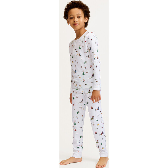 Kids Pima Snug Fit Pajama in Holiday Town - Pajamas - 4