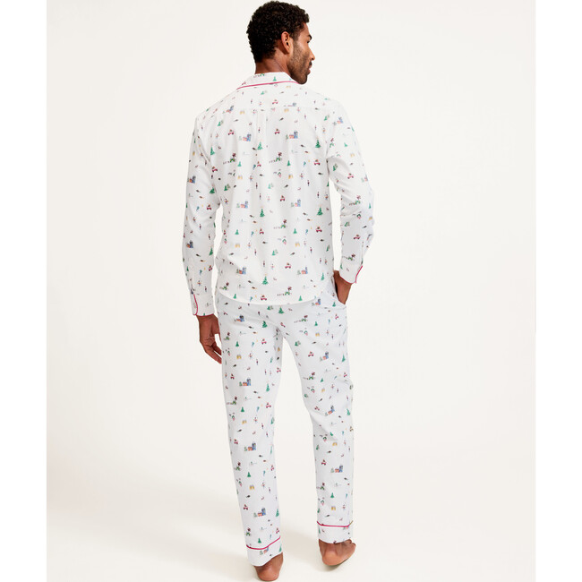 Men's Twill Pajama in Holiday Town - Pajamas - 5