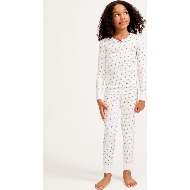 Girls Pima Snug Fit Pajama in Misteltoe Moments - Pajamas - 2