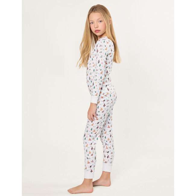 Kids Pima Snug Fit Pajama in Merry Meow - Pajamas - 4