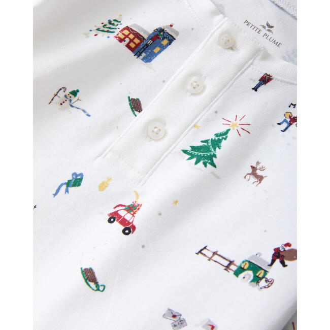 Kids Pima Snug Fit Pajama in Holiday Town - Pajamas - 6