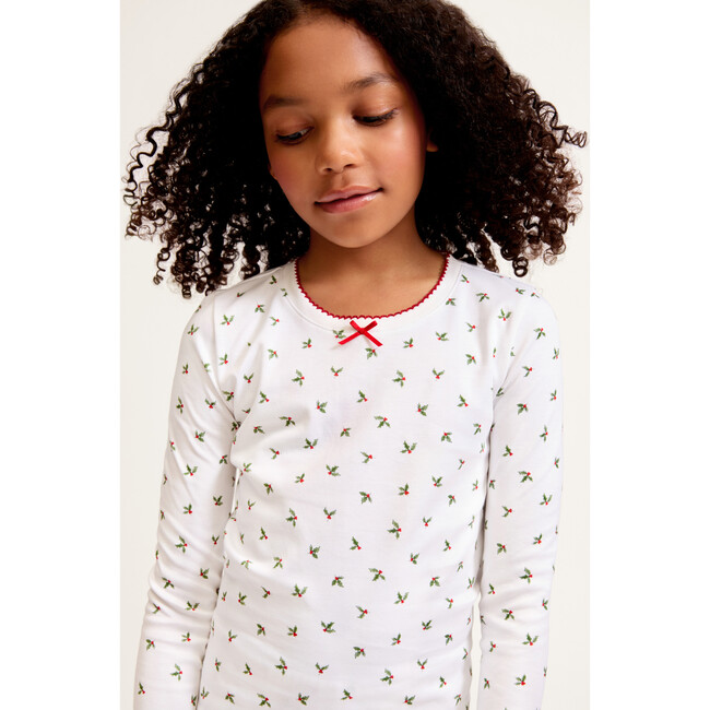 Girls Pima Snug Fit Pajama in Misteltoe Moments - Pajamas - 3