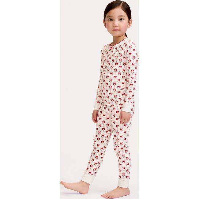 Girls Pima Snug Fit Pajama in Blissful Bows - Pajamas - 4