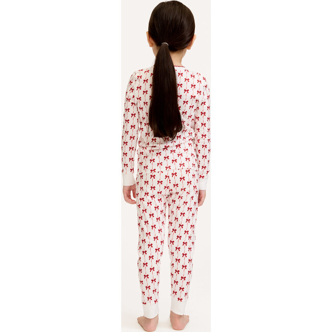 Girls Pima Snug Fit Pajama in Blissful Bows - Pajamas - 5