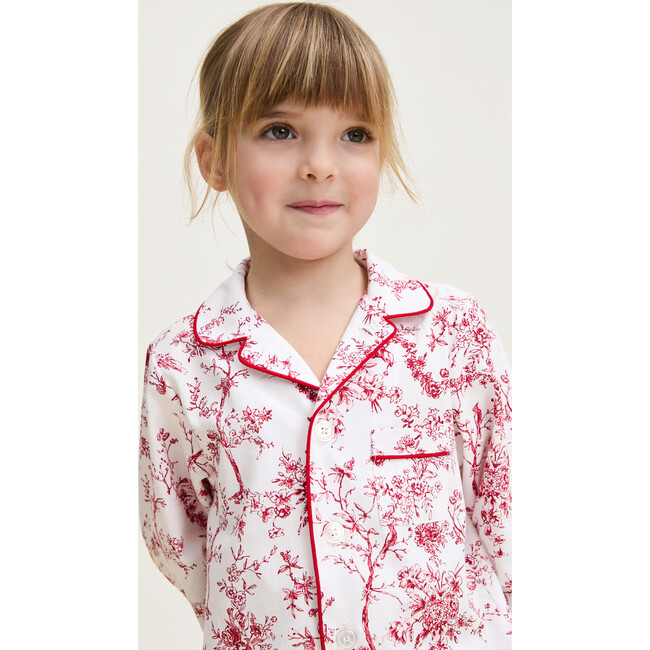 Children's Twill Pajama in Red Timeless Toile - Pajamas - 3