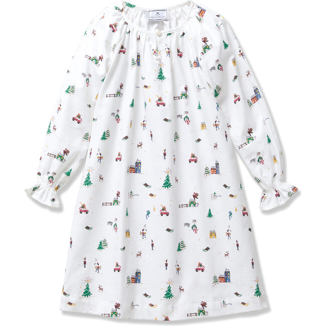 Children's Twill Delphine Nightgown in Holiday Town