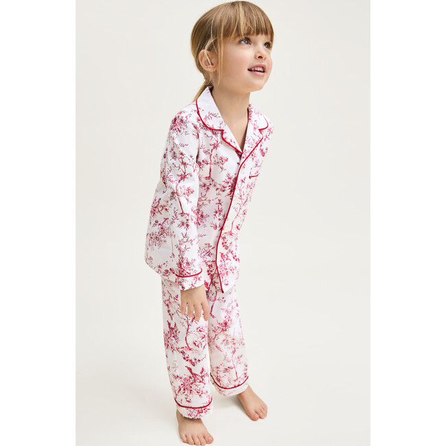 Children's Twill Pajama in Red Timeless Toile - Pajamas - 4