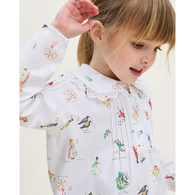 Children's Twill Lola Nightgown, 12 Days of Christmas - Nightgowns - 3