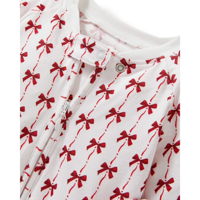 Blissful Bows Pima Peekaboo Romper - Footie Pajamas - 2