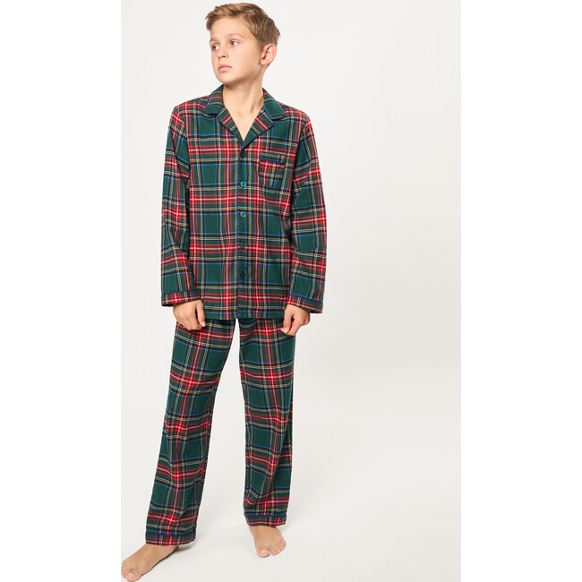 Children's Brushed Twill Pajama in Kensington Tartan - Pajamas - 2