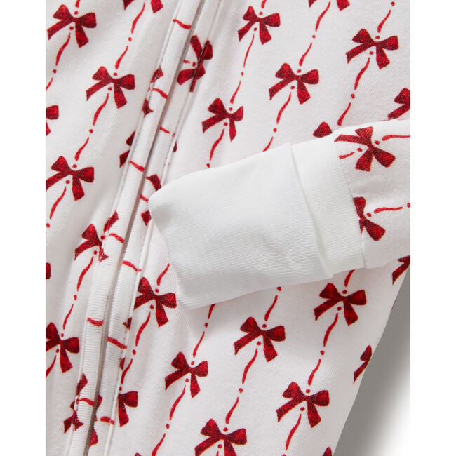 Blissful Bows Pima Peekaboo Romper - Footie Pajamas - 3