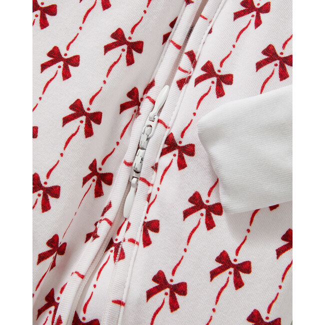 Blissful Bows Pima Peekaboo Romper - Footie Pajamas - 4
