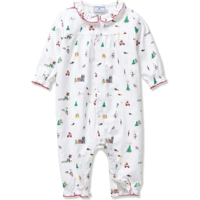 Baby's Twill Madeline Romper in Holiday Town