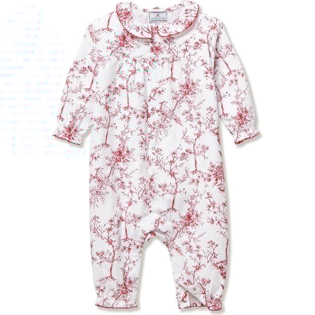 Baby's Twill Madeline Romper in Red Timeless Toile