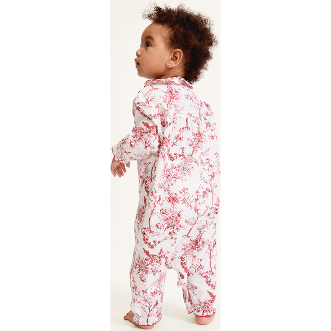 Baby's Twill Madeline Romper in Red Timeless Toile - Rompers - 4